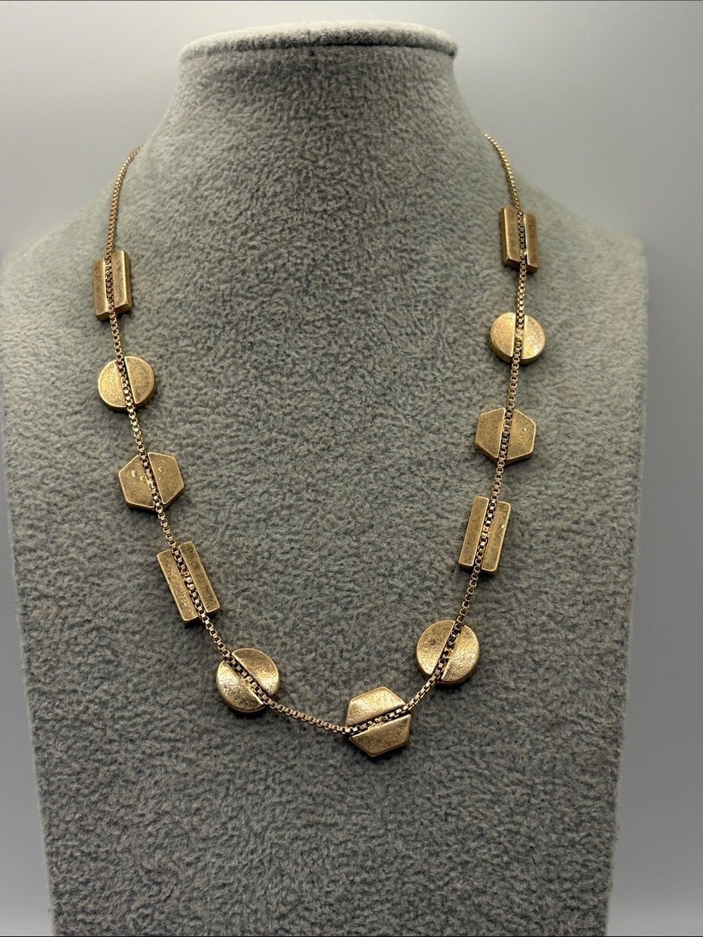 Gold-Tone Geometric Link Necklace - Women Jewelry
